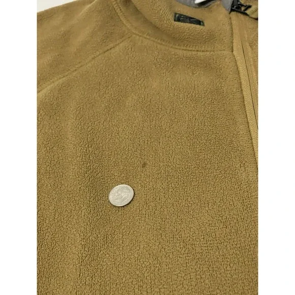 Burton AK Fleece Jacket Mens XL Brown Black Full Zip Outdoor Technical Layer‎